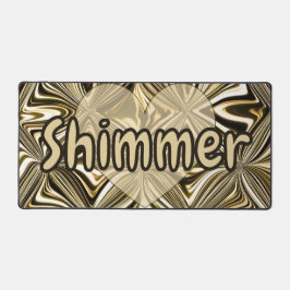 Personaliseer Midnight Gold Marmer Geometrisch Pat Bureaumat