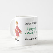 Personaliseer mij - Children's Nativity King / Wis Koffiemok (Voorkant links)