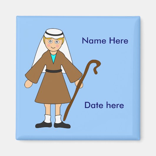 Personaliseer mij — Kindergeboorte "Joseph" Magneet (Voorkant)