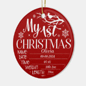 Personaliseer mijn eerste kerst herinnering keramisch ornament (Links)