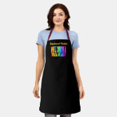 Personaliseer Mijn Eigen Cafe Coffeeshop Zwart Schort (Gedragen)