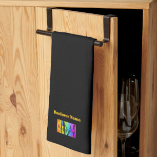 Personaliseer Mijn Eigen Cafe Coffeeshop Zwart Theedoek