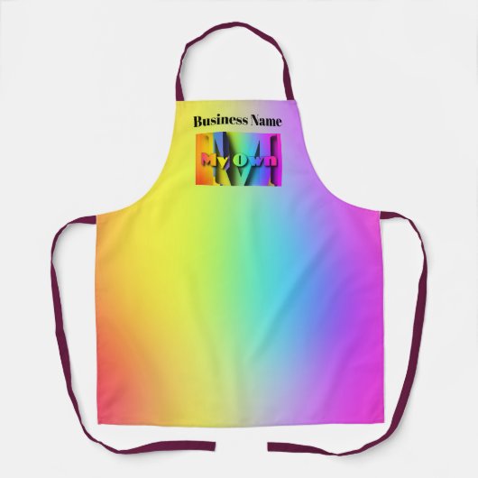 Personaliseer Mijn Eigen Café Koffiezaak Schort (Voorkant)