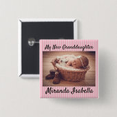 Personaliseer mijn nieuwe kleindochter oma Button (Voorkant /achterkant)