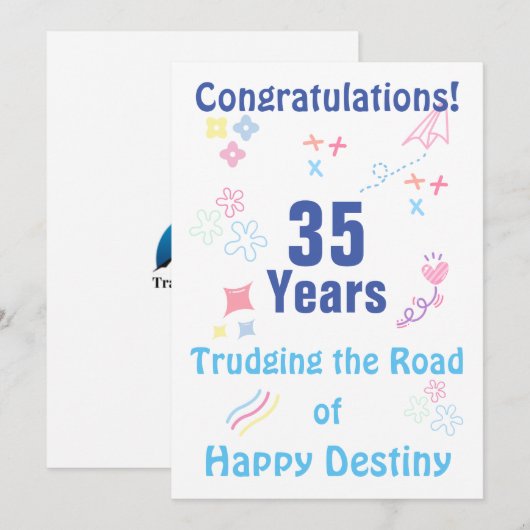 Personaliseer Milestone 12 Step Jubileum Kaart (Voorkant / Achterkant)