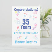 Personaliseer Milestone 12 Step Jubileum Kaart (Staand voorkant)