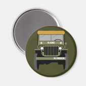 Personaliseer militaire veteraan  landvoertuig magneet (Voorkant / Achterkant)