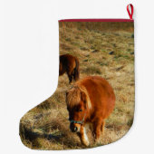 Personaliseer miniatuur pony's grote kerstsok (Achterkant)