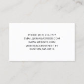 Personaliseer minimalistische elegante visitekaartje (Achterkant)