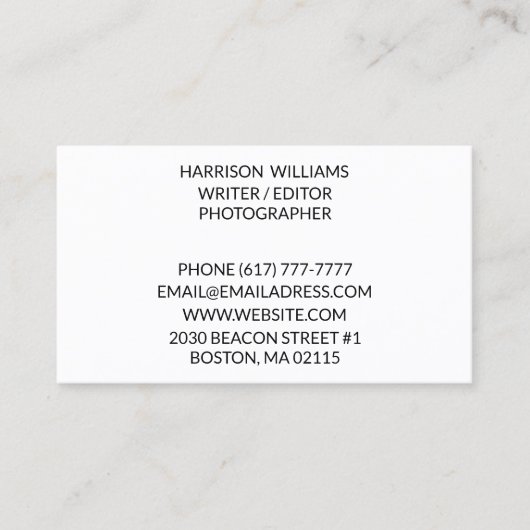 Personaliseer minimalistische elegante visitekaartje (Voorkant)