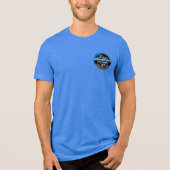 Personaliseer Mobile Car Wash Detailing Blue Busin Tri-Blend Shirt (Voorkant)