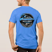 Personaliseer Mobile Car Wash Detailing Blue Busin Tri-Blend Shirt (Achterkant)