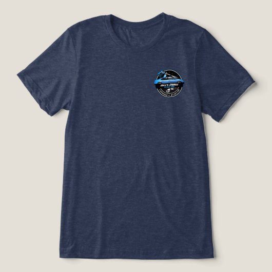 Personaliseer Mobile Car Wash Detailing Blue Busin Tri-Blend Shirt (Design voorkant)