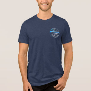 Personaliseer Mobile Car Wash Detailing Blue Busin Tri-Blend Shirt