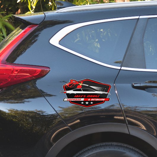 Personaliseer Mobile Car Wash Detailing Business Sticker (Auto Zijkant)