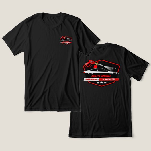 Personaliseer Mobile Car Wash Detailing Business Tri-Blend Shirt (Ontwerp Voorkant & Achterkant)