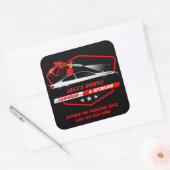 Personaliseer Mobile Car Wash Detailing Business Vierkante Sticker (Envelop)