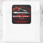 Personaliseer Mobile Car Wash Detailing Business Vierkante Sticker (Tas)