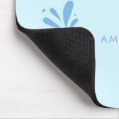 Personaliseer Modern Abstract blauw minimalistisch Muismat (Hoek)