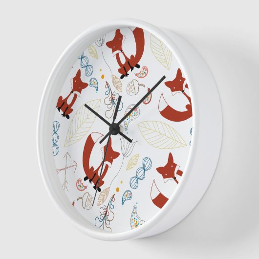 Personaliseer Modern Fox Woodland Pattern (Hoek)