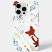 Personaliseer Modern Fox Woodland Pattern Case-Mate iPhone Case (Achterkant)