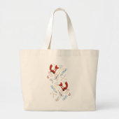 Personaliseer Modern Fox Woodland Pattern Grote Tote Bag (Voorkant)