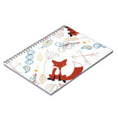 Personaliseer Modern Fox Woodland Pattern Notitieboek (Linkerzijde)