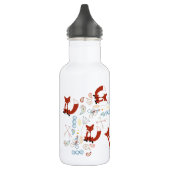 Personaliseer Modern Fox Woodland Pattern Waterfles (Links)