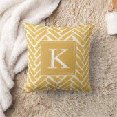Personaliseer Modern Herringbone Pattern Pillow Kussen (Deken)