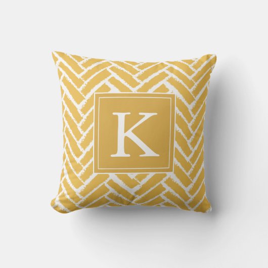 Personaliseer Modern Herringbone Pattern Pillow Kussen (Voorkant)