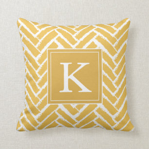 Personaliseer Modern Herringbone Pattern Pillow Kussen