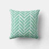 Personaliseer Modern Herringbone Pattern Pillow Kussen (Achterkant)