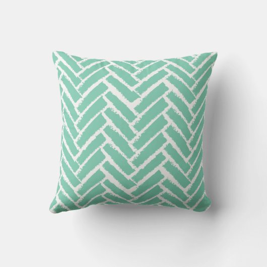 Personaliseer Modern Herringbone Pattern Pillow Kussen (Achterkant)