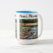 Personaliseer moderne Brook Scene Tweekleurige Koffiemok (Voorkant rechts)