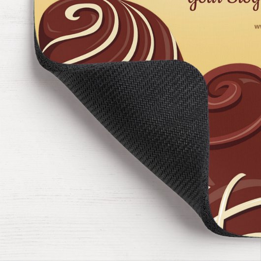 Personaliseer moderne chocolade zakelijke mousepad muismat (Hoek)