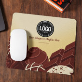 Personaliseer moderne chocolade zakelijke mousepad muismat