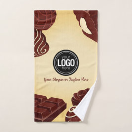Personaliseer moderne chocoladezaken handdoek