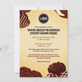 Personaliseer moderne chocoladezaken kaart (Voorkant)