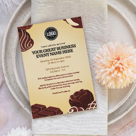 Personaliseer moderne chocoladezaken kaart