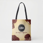 Personaliseer moderne chocoladezaken tote bag (Voorkant)