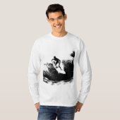 Personaliseer Moderne Elegant Surfer Trendy Sjablo T-shirt (Voorkant volledig)