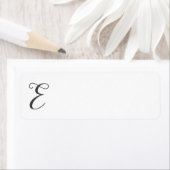 Personaliseer Monogram E met Jouw naam Etiket (Insitu)