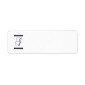 Personaliseer Monogram G Retouradreslabel Etiket (Voorkant)
