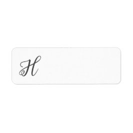 Personaliseer Monogram H Retouradreslabel Etiket