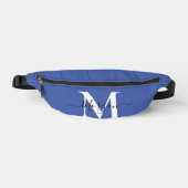 Personaliseer Monogram Initiaal Naam Medium Blauw Heuptasje (Voorkant)
