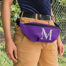 Personaliseer Monogram Initiaal Naam Royal Paarse Heuptasje