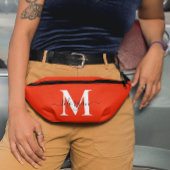 Personaliseer Monogram Initiaal Naam Sinaasappel Heuptasje