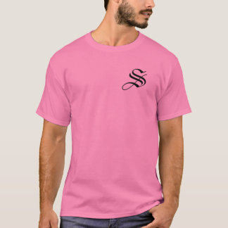 Personaliseer Monogram S Pink T-shirt