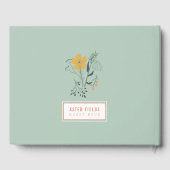 Personaliseer mooi botanisch bloemmotief gastenboek (Achterkant)