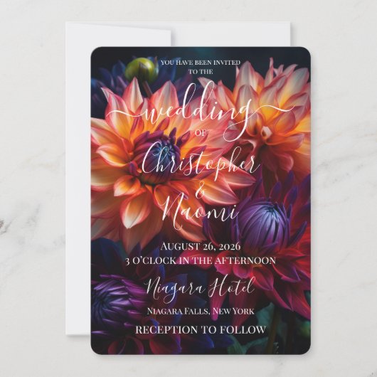 PERSONALISEER: Mooie Levendige Bloemen Kaart (Voorkant)